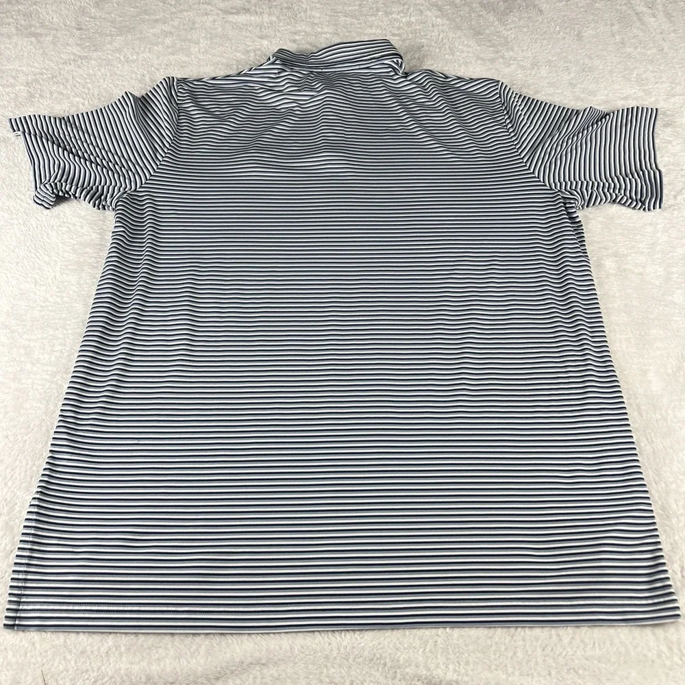 Ralph Lauren RLX Performance Golf Polo Shirt Men Size Large Blue‎ Striped Preppy